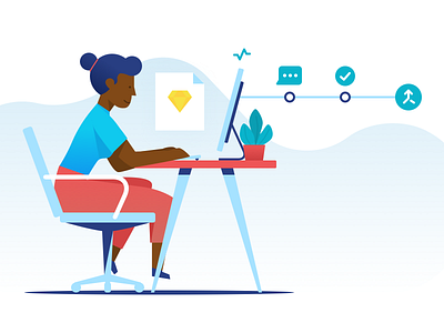 📰 Abstract and the design workflow revolution ✨💚 article editorial illustration