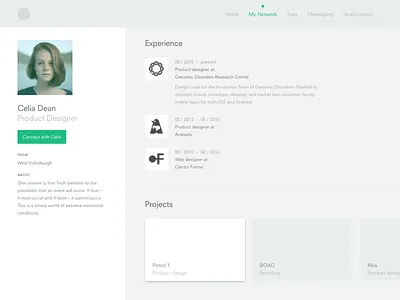 User Profile business dailyui profile ui user