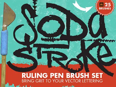 Soda Stroke Vector Brush Pack - Free Download brush texture vector
