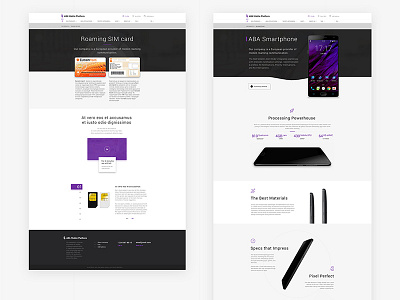 ABA Mobile clean design flat landing ui ux web webdesign website