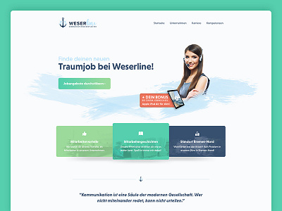 Webdesign for a german callcenter call callcenter center front frontpage green headset homepage light phone webseite website