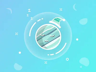 Illustration・Uranus design emoji illustration planet space ui uranus