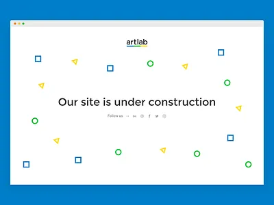 artlab : Coming Soon artlab blue clean geometry green minimal site studio web website yellow