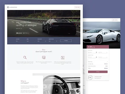 Car Rental Website car rental landing page responsive ui web website