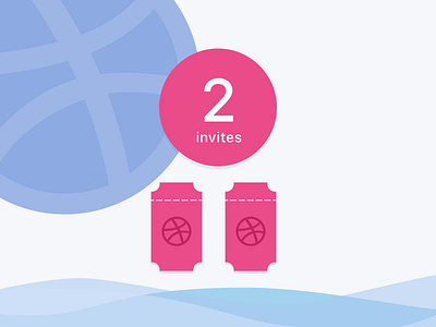 2 Invites [closed] dribbble invitation dribbble invite invitation invite tickets