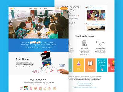 Osmo ❤️ Schools education homepage landing osmo photography schools teachers ui