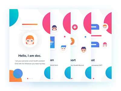 Medical Onboarding app characters chat import ios medical onboarding scan welcome