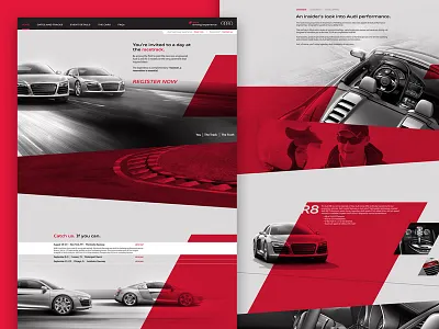 Audi Driving Exerience audi design landing landing page parallax ui ux