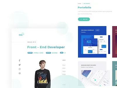 IBN | Personal Website clean green landing page minimal personal smooth website