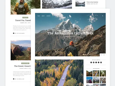 Travel Blog blog design minimal nature travel web