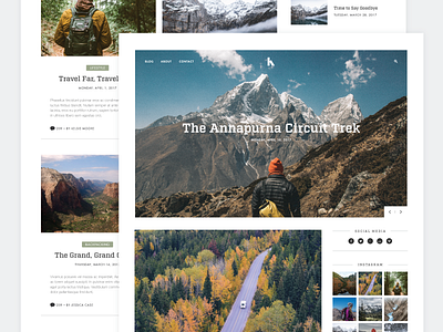 Travel Blog blog design minimal nature travel web