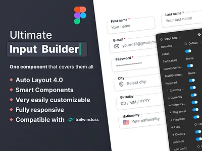 Ultimate Input Builder component figma gumroad input input builder