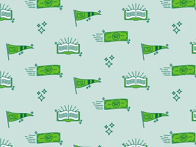 CSU Icons cleveland college graphic icon illustration money pattern scholarship university