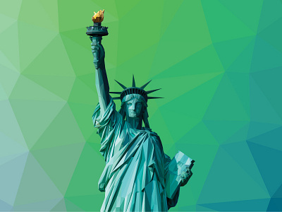 Cisco Meraki Poster illustrator polyart statue of liberty