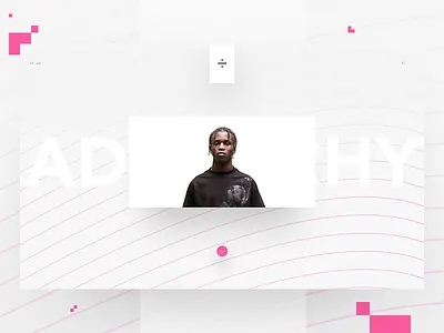 Fashion collection above the fold assymetry clothing collection fashion gradient graphic grid minimal navigation pattern summer