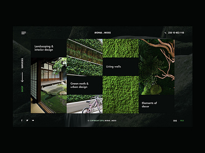 Mona Moss clean digital flat green intelligent minimal moss trends ui ux