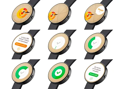 Limowatch Anim alert animation confirmation push smart watch vector