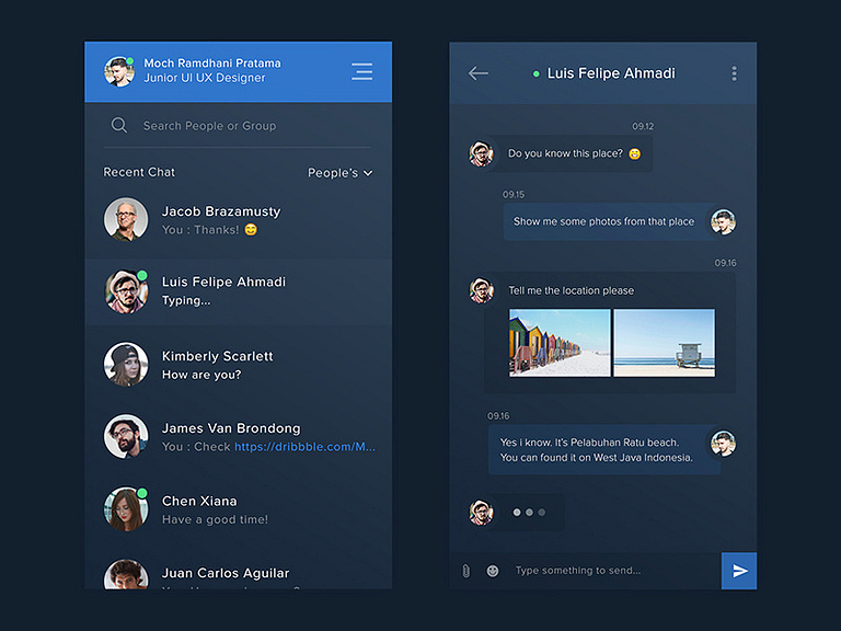 Chat Module Exploration - App Version by Moch Ramdhani Pratama on Dribbble