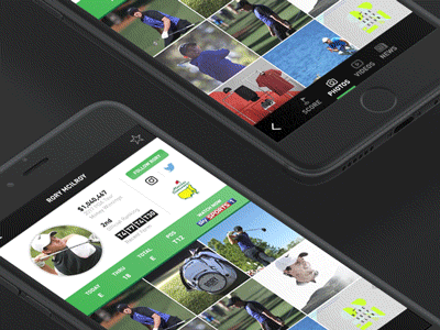 Daily UI Challenge #006 - The Masters App Profile 'Rory' 006 ae animation app dailyui illustrator mobile profile the masters ui