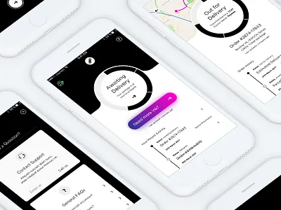 Brief #8 - Squid.ink app black clean delivery ios monochromatic photoshop sketch ui design ui