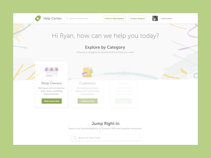 New CM Help Center center creative help market support
