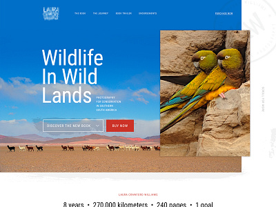 Wild Life Website book website conservation homepage landing page photography south america ui ux web design website wildlife wildlife photographer