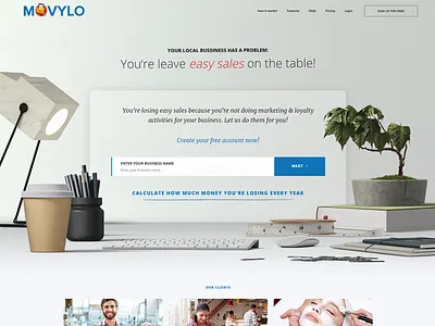 Movylo adobe muse adobe muse template adobe muse theme landing page website design