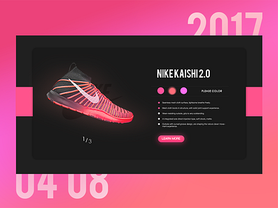 Nike shoes details page ui web