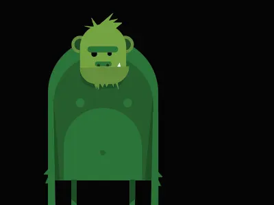 Lefty anomaly bigfoot doodle forest illustration