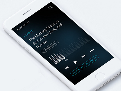 AudioBurst Interface app audio ios music ui ux uxui webapp