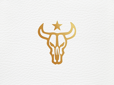 Stampede Mark bull gold inlay leather premium stampede star