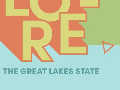 Pop-Up Shop Poster. michigan poster the great lakes