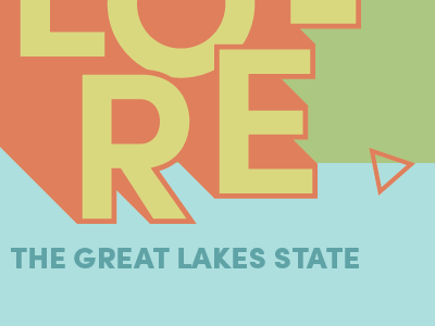 Pop-Up Shop Poster. michigan poster the great lakes