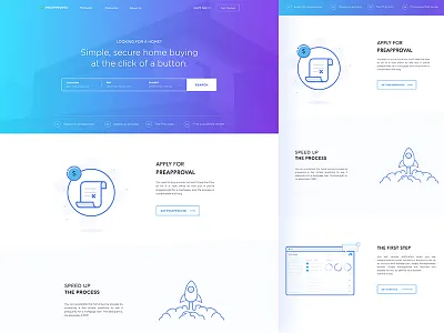 Home Loan Landing Page Concept 04 buy clean feature home landing product secure simple