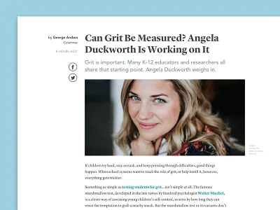 Article Page v1 article page articles authors grid layout product sans serif serif typography web design
