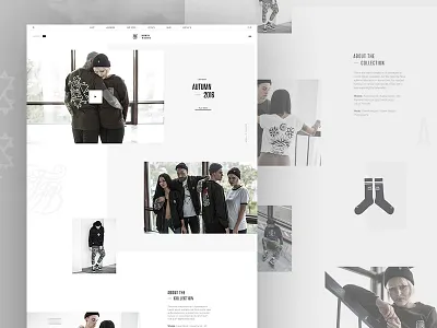 Lookbook ecommerce grid landing layout logo lookbook minimal slider typography web