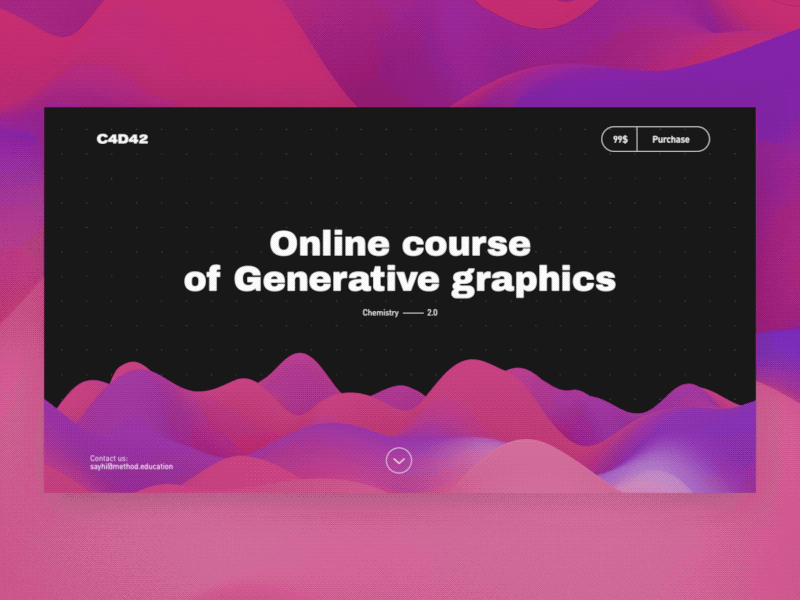 C4D42 Website Concept animation design generative ui web website