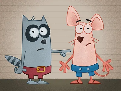 Critters cartoon character design illustration xk9