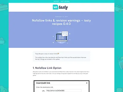 Wp Tasty Blog Redesign blog page freelance designer green wordpress developer