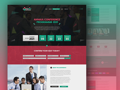 Conference Event Program Landing Page UI conference landing page event page program ui website temlate