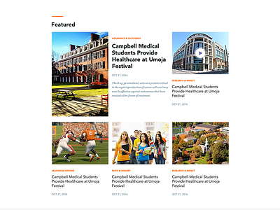 News Grid - Campbell University article blog clean minimal news school university