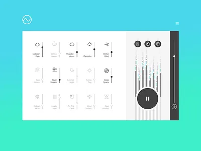 Noizio Web Player—Daily UI #009 dailyui gradient light noizio player ui web
