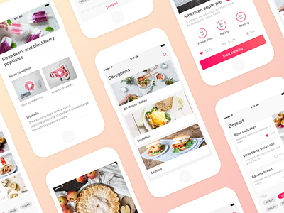 Cooking App categories cook cooking app food ios mobile recipe social tags ui ux video