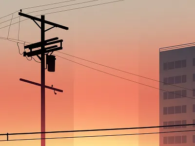 steps away 25 away city illustration landscape light photoshop sun travel trystram