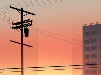steps away 25 away city illustration landscape light photoshop sun travel trystram