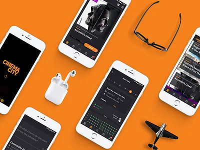 Cinema City App Concept android cinema cinemacity grapefruit ios mobile app movies online booking tickets reservation user experience user interface
