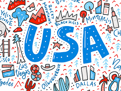 Vector map of the USA cartoon drawing illustration map map drawing maps united states usa vector