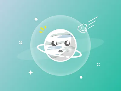 Illustration ・ Mercury emoji illustration mercury planet space ui
