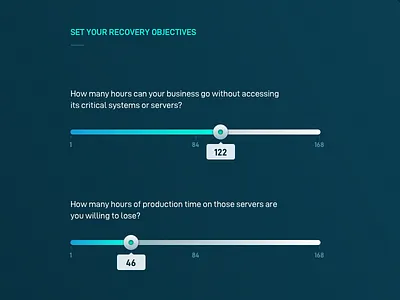 Recovery Calculator calculator datto range slider