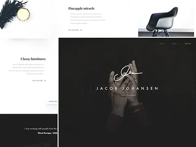 Portfolio - landing page (.sketch) dark free freebie homepage landing minimal page portfolio sketch template website white
